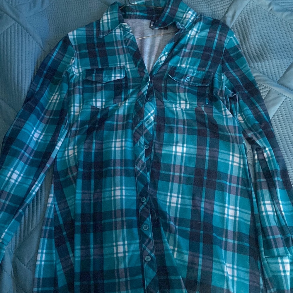 Sky Blue Plaid Shirt